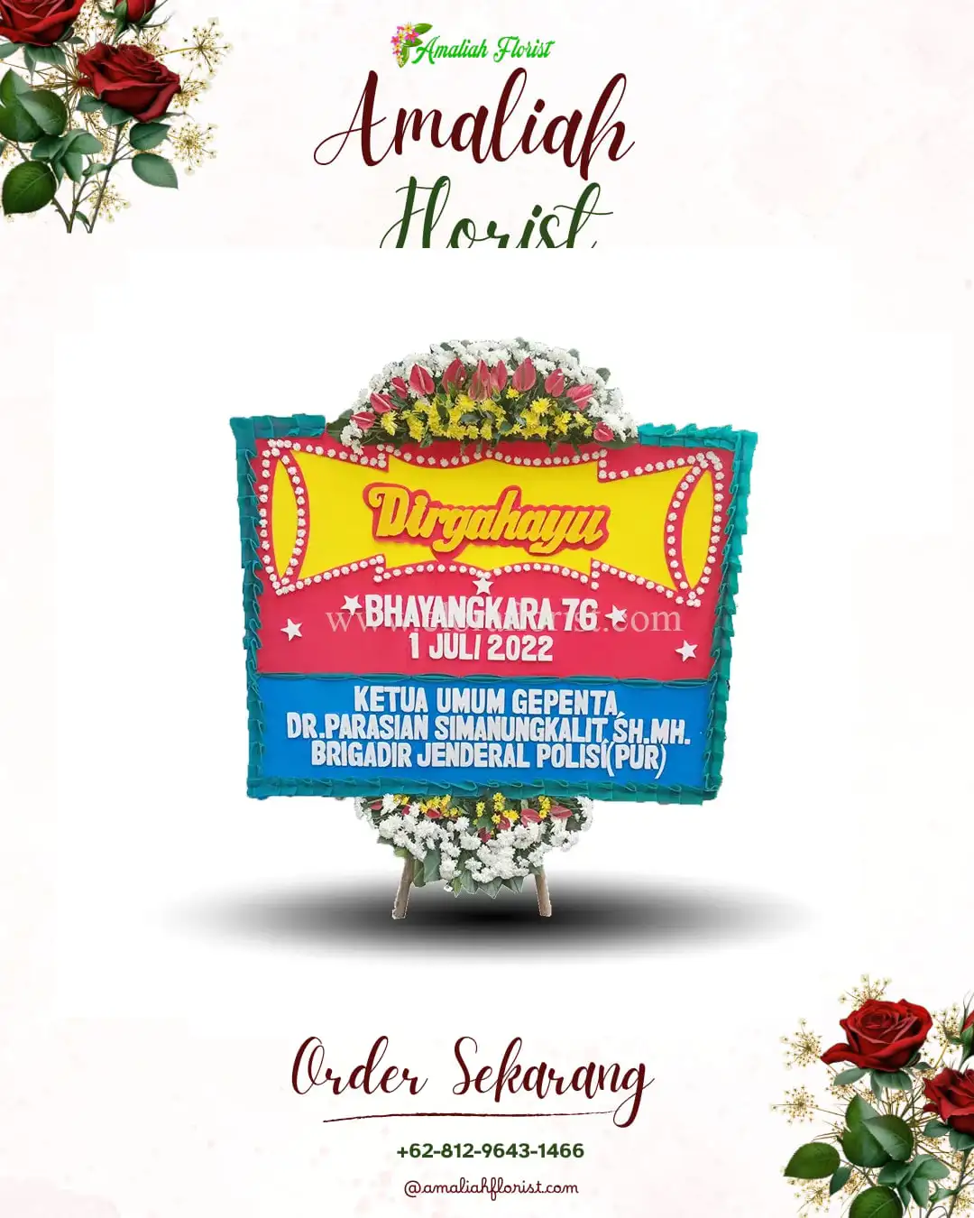 Papan Bunga HUT Ulang Tahun Bojongloa Kidul